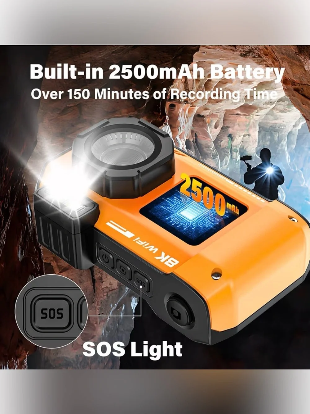 8K WiFi Waterproof Action Camera Underwater Camera Rugged WiFi 33FT
